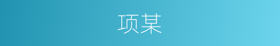 项某的同义词