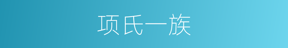 项氏一族的同义词