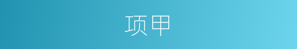项甲的同义词