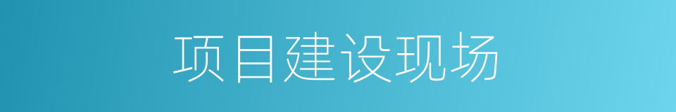 项目建设现场的同义词