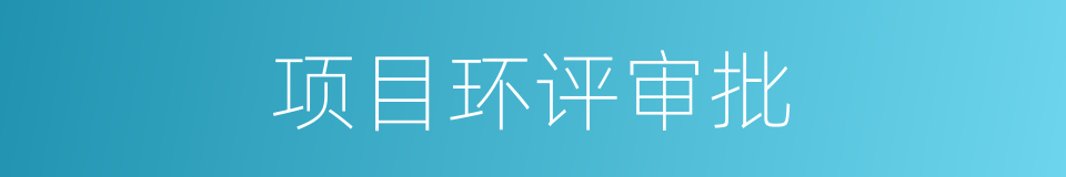 项目环评审批的同义词