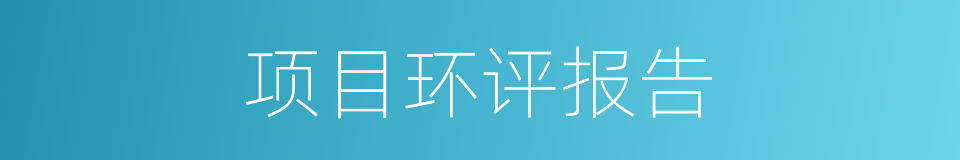 项目环评报告的同义词