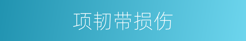 项韧带损伤的同义词