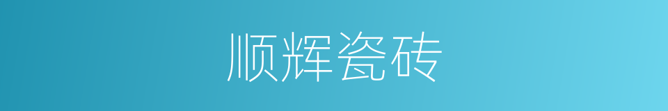 顺辉瓷砖的同义词