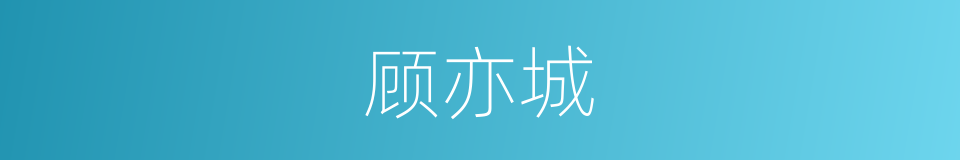顾亦城的同义词