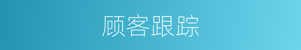 顾客跟踪的同义词