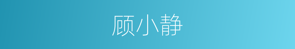 顾小静的同义词