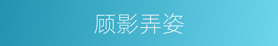顾影弄姿的意思