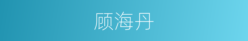 顾海丹的同义词