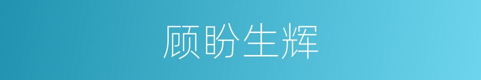 顾盼生辉的意思