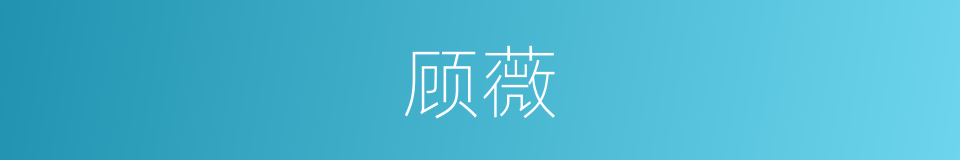 顾薇的同义词