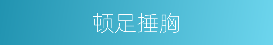 顿足捶胸的意思
