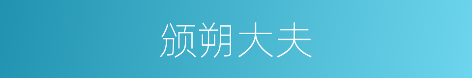 颁朔大夫的同义词