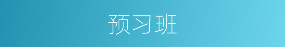 预习班的同义词