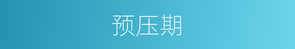 预压期的同义词