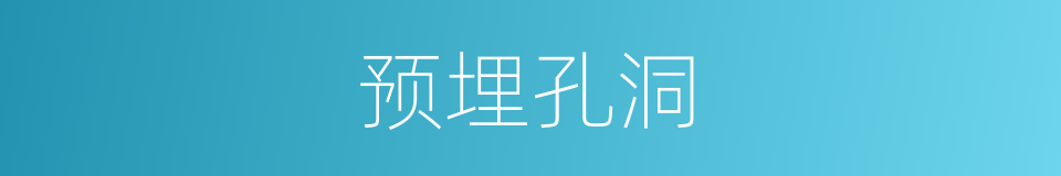 预埋孔洞的同义词