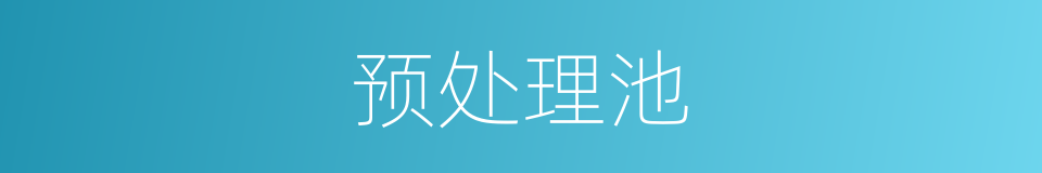预处理池的同义词