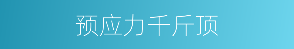 预应力千斤顶的同义词