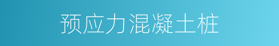 预应力混凝土桩的同义词
