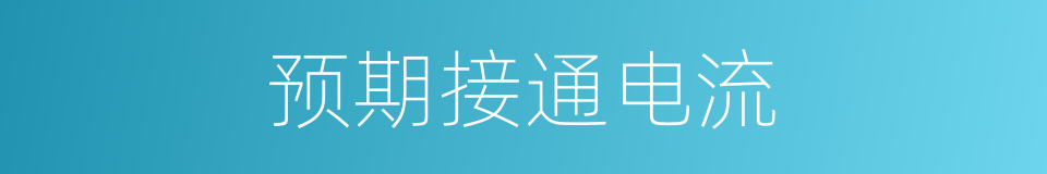 预期接通电流的同义词