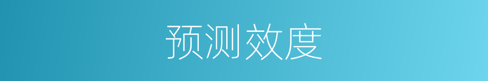 预测效度的同义词