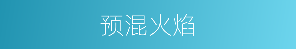 预混火焰的同义词