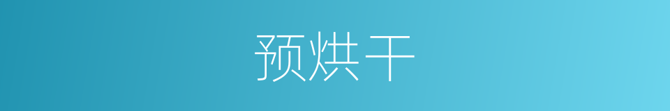 预烘干的同义词