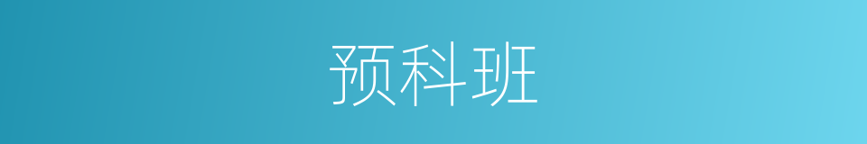 预科班的同义词