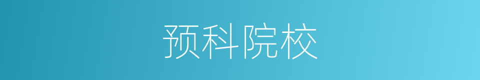预科院校的同义词