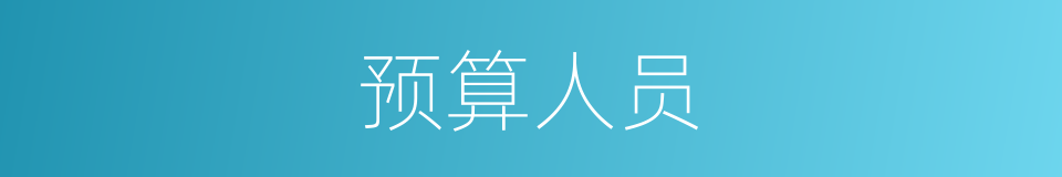预算人员的同义词