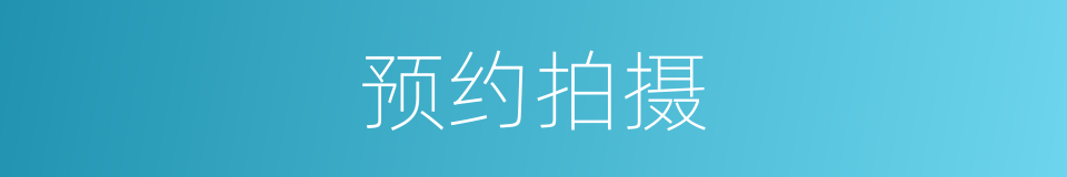 预约拍摄的同义词