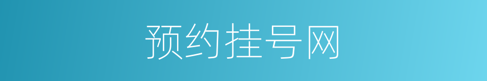 预约挂号网的同义词