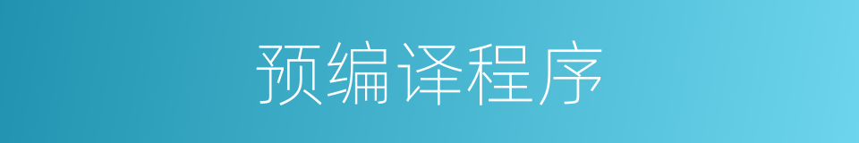 预编译程序的同义词
