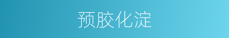 预胶化淀的同义词