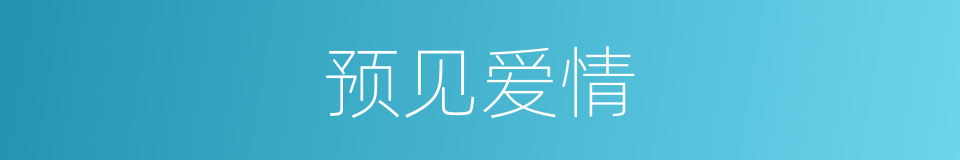 预见爱情的同义词