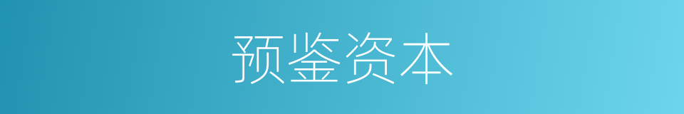 预鉴资本的同义词