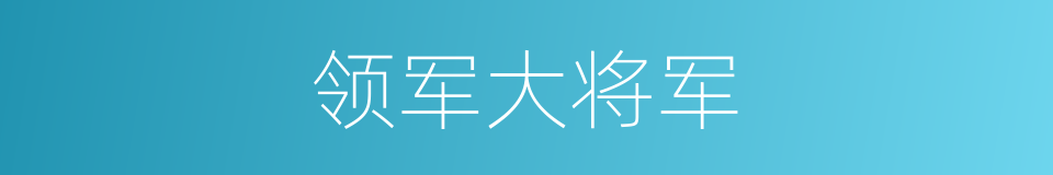 领军大将军的同义词