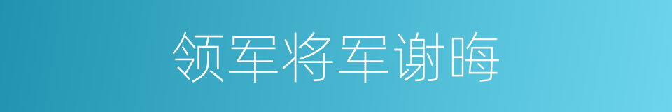 领军将军谢晦的同义词