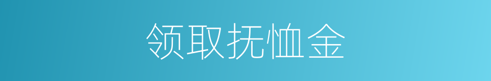 领取抚恤金的同义词