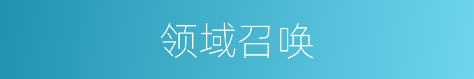 领域召唤的同义词