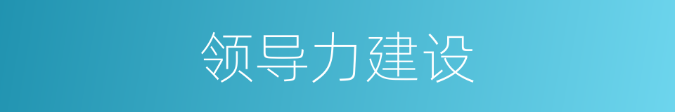 领导力建设的同义词