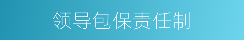 领导包保责任制的同义词