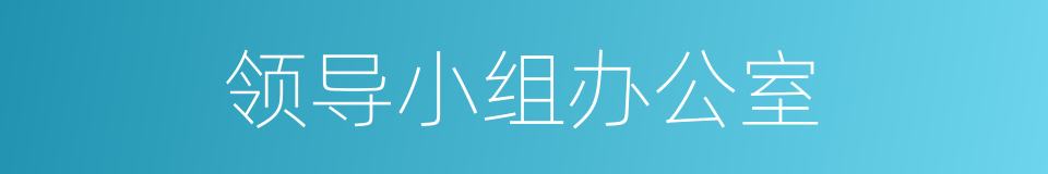 领导小组办公室的同义词