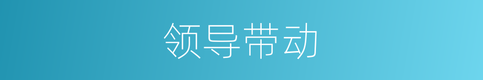 领导带动的同义词