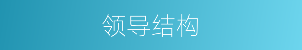 领导结构的同义词