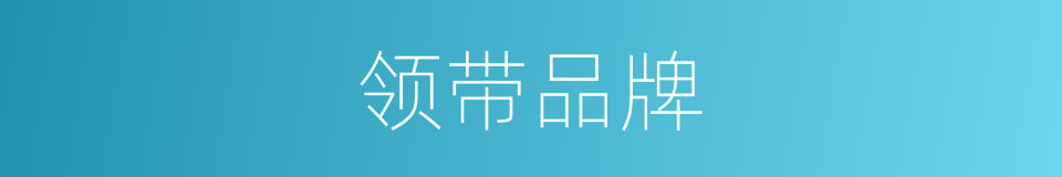 领带品牌的同义词