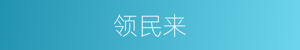 领民来的同义词