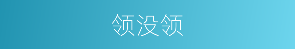 领没领的同义词