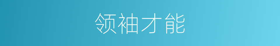 领袖才能的同义词