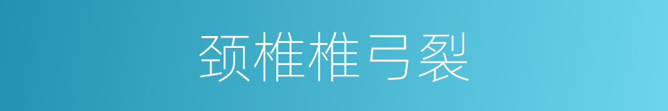 颈椎椎弓裂的同义词